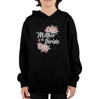Mother Of The Bride Floral Blush Wedding Gift Design Flowers Youth Hoodie | Mazezy