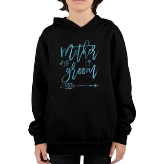 Mother Of The Groom Ring And Arrow Teal Youth Hoodie | Mazezy