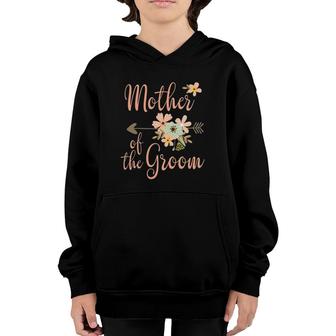 Mother Of The Groom - Wedding Party - Pretty Floral Youth Hoodie | Mazezy