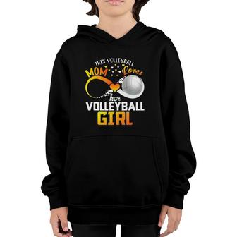 Mother This Volleyball Mom Loves Her Volleyball Girl Youth Hoodie | Mazezy