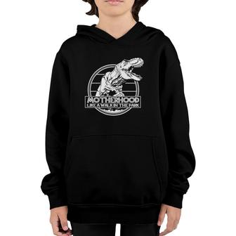 Motherhood Like A Walk In The Park Mother's Day Gift For Mom Youth Hoodie | Mazezy