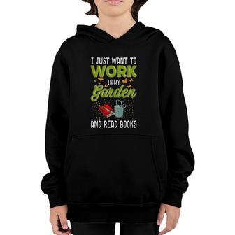 Mother's Day Gardening Gift Garden And Book Lover Youth Hoodie | Mazezy