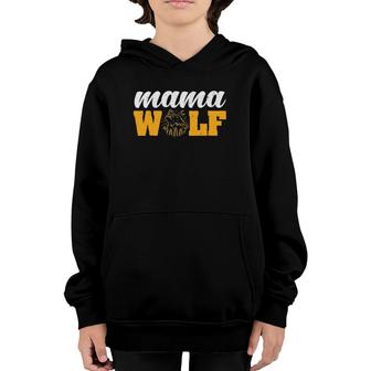 Mother's Day Gift Mama Wolf Women Wolf Youth Hoodie | Mazezy