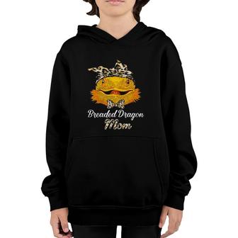 Mother's Day Leopard Plaid Gift Bearded Dragon Mom Youth Hoodie | Mazezy