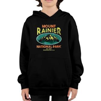 Mount Rainier National Park Washington Mountains Youth Hoodie | Mazezy