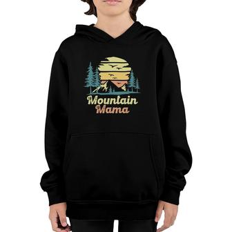 Mountain Mama Camping Hiking Mom Adventure Mothers Day Youth Hoodie | Mazezy