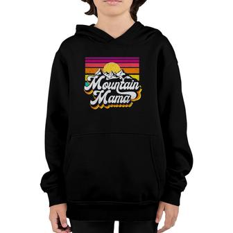 Mountain Mama Go Outdoor Adventure Hiking Camping Mom Youth Hoodie | Mazezy