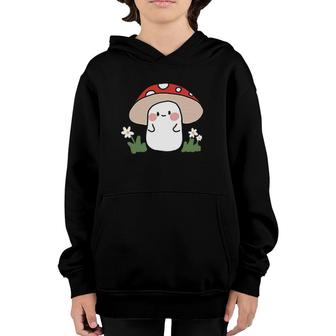 Mushroom Picker Cute Red Toadstool Mushroom Youth Hoodie | Mazezy