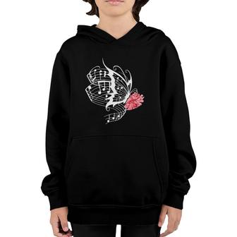 Music Butterfly Music Note Music Teacher Lover Youth Hoodie | Mazezy