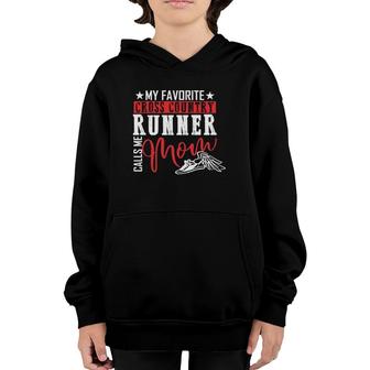 My Favorite Cross Country Runner Calls Me Mom Jogger Gift Youth Hoodie | Mazezy UK