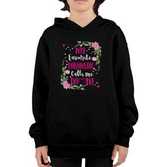 My Favorite Paramedic Calls Me Mom Floral Funny Mother Day Youth Hoodie | Mazezy DE