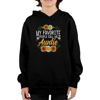My Favorite People Call Me Auntie Mothers Day Gifts Youth Hoodie | Mazezy
