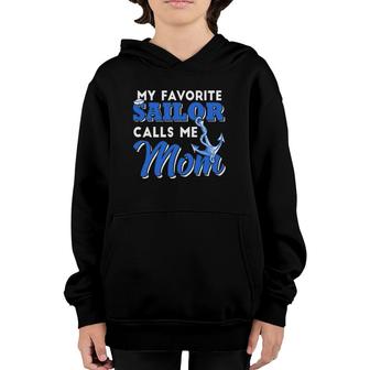 My Favorite Sailor Calls Me Mom Mother's Day Youth Hoodie | Mazezy
