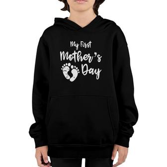 My First Mothers Day Gift For Mom, Mommy Mothers Day Youth Hoodie | Mazezy