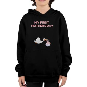 My First Mother's Day Gift For Pregnant Or New Moms Youth Hoodie | Mazezy