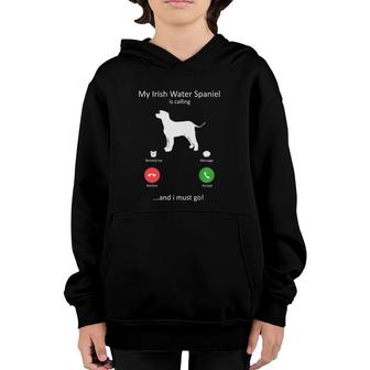My Irish Water Spaniel Is Calling And I Must Go Dog Youth Hoodie | Mazezy