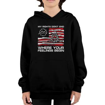 My Rights Don't End Where Your Feelings Begin Gadsden Flag Youth Hoodie | Mazezy