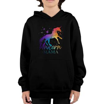 Mythical Creature Mother's Day Magical Animal Mama Unicorn Youth Hoodie | Mazezy