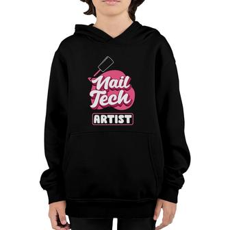 Nail Polish Pedicurist Manicurist Nail Tech Artists Youth Hoodie | Mazezy