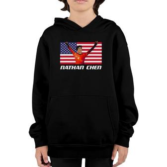 Nathan Chen American Figure Skater 2022 Ver2 Youth Hoodie | Mazezy