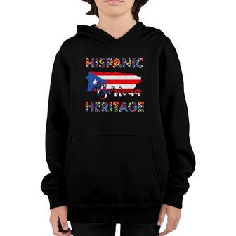 National Hispanic Heritage Month Puerto Rico Youth Hoodie | Mazezy