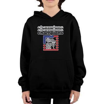 Nations League Usa 2021 Champions American Flag Premium Youth Hoodie