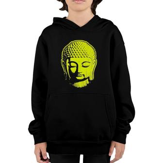 Neon Yellow Buddhist Buddha Tee Youth Hoodie | Mazezy
