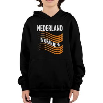 Netherlands Soccer Jersey Oranje Nederland Football Youth Hoodie | Mazezy