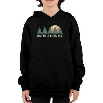 New Jersey Nj Vintage Graphic Tee Retro 70S Design Youth Hoodie | Mazezy CA