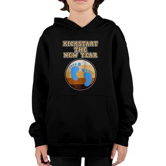 New Year For Pregnancy Kickstart The New Year Raglan Baseball Tee Youth Hoodie | Mazezy
