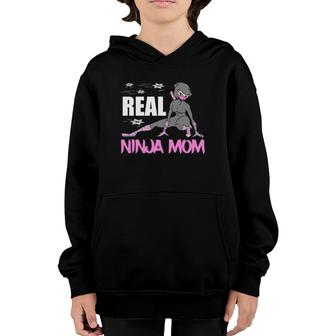 Ninja Mom A Real Family Hero Mother Mum Mother's Day Youth Hoodie | Mazezy