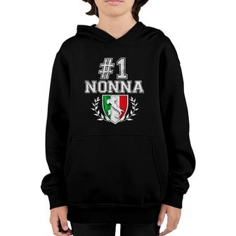 Number One Nonna Italian Grandmother Youth Hoodie | Mazezy