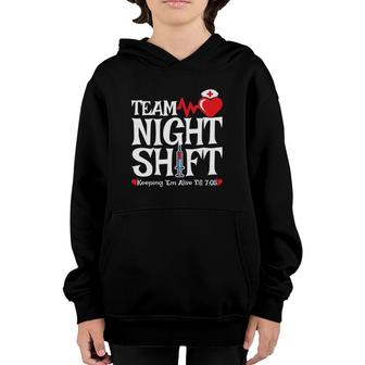 Nurse Appreciation Team Night Shift Night Shift Nurse Youth Hoodie | Mazezy