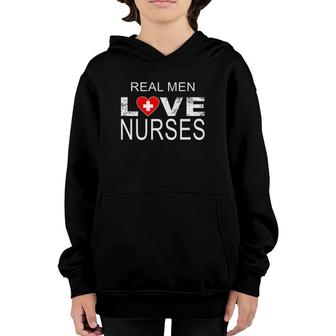 Nurse Husband Real Men Love Nurses Youth Hoodie | Mazezy
