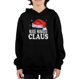 Nurse Manager Claus Christmas Funny Matching Costume Youth Hoodie | Mazezy