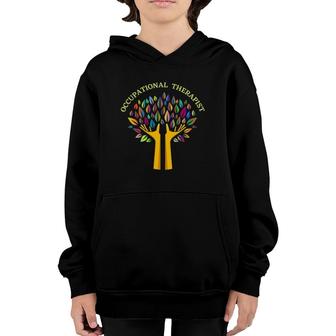 Occupational Therapist Ot Therapy Special Needs Rainbow Tree Youth Hoodie | Mazezy
