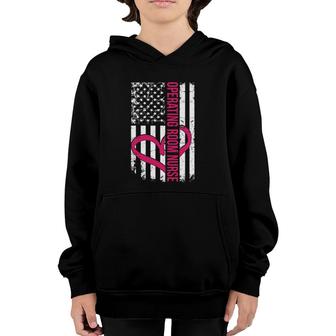 Operating Room Nurse Flag For Women And Men Youth Hoodie | Mazezy