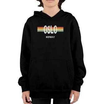 Oslo Norway Vintage Retro 1980S Style Youth Hoodie | Mazezy