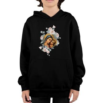 Our Lady Of Good Remedy Blessed Mother Mary Art Catholic Raglan Baseball Tee Youth Hoodie | Mazezy