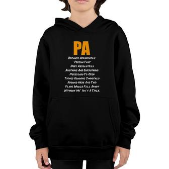 Pa Does Everything Raglan Baseball Tee Youth Hoodie | Mazezy