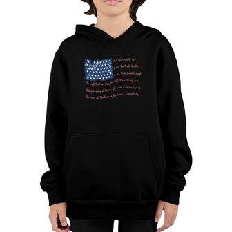 Patriotic Flag Star Spangled Banner Stripes Youth Hoodie | Mazezy