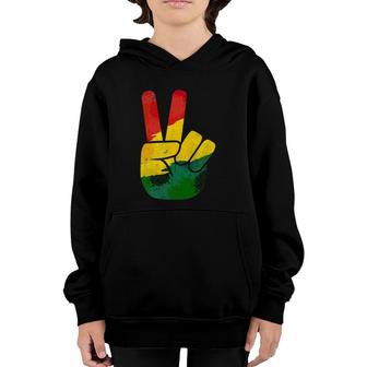 Peace Hand Sign Juneteenth Freedom Day Black Pride Youth Hoodie | Mazezy
