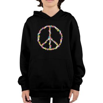 Peace Lover Jahre Flower Power Hippie Perfect Gifts Youth Hoodie | Mazezy