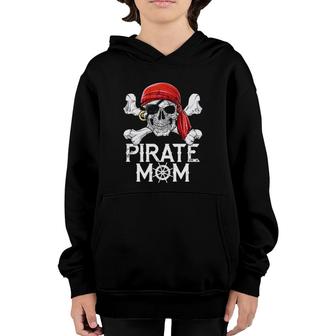 Pirate Mom Jolly Roger Women Mother's Day Family Matching Youth Hoodie | Mazezy
