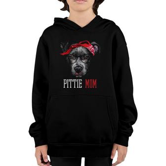 Pittie Mom Pitbull Dog Lovers Mothers Day Gift Women Youth Hoodie | Mazezy
