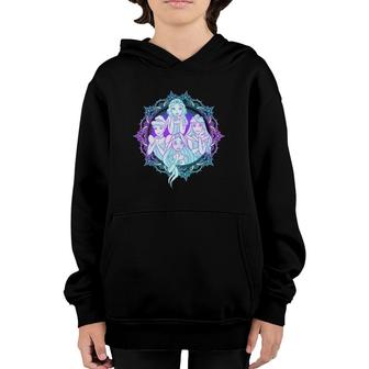 Princesses Color Grade Henna Border Graphic Youth Hoodie | Mazezy