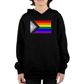 Progress Lgbtq Gay Pride Flag Youth Hoodie | Mazezy