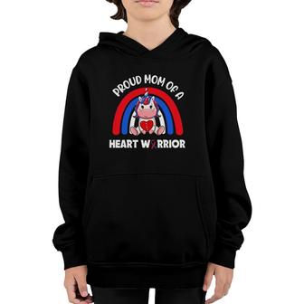 Proud Mom Of A Heart Warrior Chd Awareness Week Clothing Youth Hoodie | Mazezy