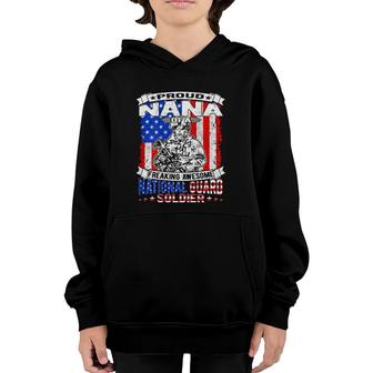 Proud Nana Of A National Guard Soldier Army Grandmother Youth Hoodie | Mazezy