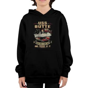 Proud Of Uss Butte Ae 27 Ver2 Youth Hoodie | Mazezy